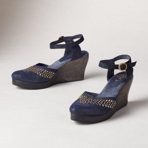 calleen cordero "lauren 2 mj" wedge suede heel